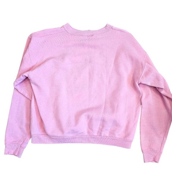 Vintage 80s Pink Crewneck Grannycore Sweatshirt Hummingbirds‎ Flowers M/L USA - Picture 6 of 10